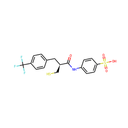 O=C(Nc1ccc(S(=O)(=O)O)cc1)[C@@H](CS)Cc1ccc(C(F)(F)F)cc1 ZINC000013449802