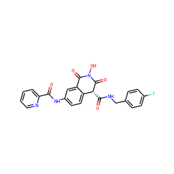 O=C(Nc1ccc2c(c1)C(=O)N(O)C(=O)[C@@H]2C(=O)NCc1ccc(F)cc1)c1ccccn1 ZINC000169349196