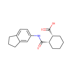 O=C(Nc1ccc2c(c1)CCC2)[C@H]1CCCC[C@H]1C(=O)O ZINC000002871175