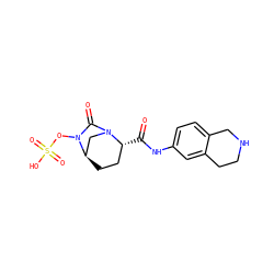 O=C(Nc1ccc2c(c1)CCNC2)[C@@H]1CC[C@@H]2CN1C(=O)N2OS(=O)(=O)O ZINC000096168617