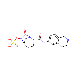 O=C(Nc1ccc2c(c1)CCNC2)[C@@H]1CC[C@H]2CN1C(=O)N2OS(=O)(=O)O ZINC000096168679
