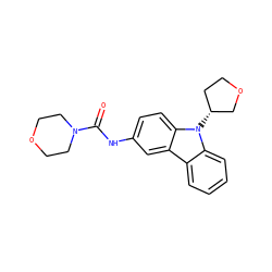 O=C(Nc1ccc2c(c1)c1ccccc1n2[C@@H]1CCOC1)N1CCOCC1 ZINC000027103434