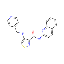 O=C(Nc1ccc2ccccc2n1)c1nscc1NCc1ccncc1 ZINC000040914251