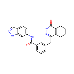 O=C(Nc1ccc2cn[nH]c2c1)c1cccc(Cc2n[nH]c(=O)c3c2CCCC3)c1 ZINC000169188769