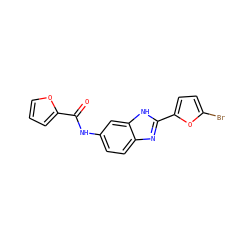 O=C(Nc1ccc2nc(-c3ccc(Br)o3)[nH]c2c1)c1ccco1 ZINC000006498761