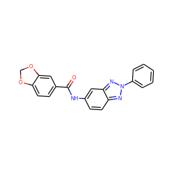 O=C(Nc1ccc2nn(-c3ccccc3)nc2c1)c1ccc2c(c1)OCO2 ZINC000002854662