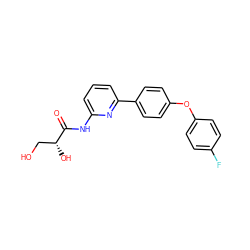 O=C(Nc1cccc(-c2ccc(Oc3ccc(F)cc3)cc2)n1)[C@H](O)CO ZINC000095575432