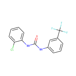O=C(Nc1cccc(C(F)(F)F)c1)Nc1ccccc1Cl ZINC000002161684
