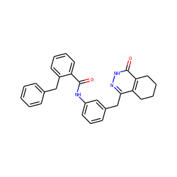 O=C(Nc1cccc(Cc2n[nH]c(=O)c3c2CCCC3)c1)c1ccccc1Cc1ccccc1 ZINC000168447303