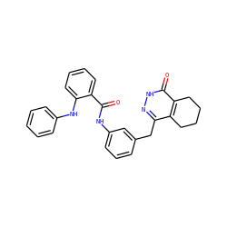 O=C(Nc1cccc(Cc2n[nH]c(=O)c3c2CCCC3)c1)c1ccccc1Nc1ccccc1 ZINC000167182881