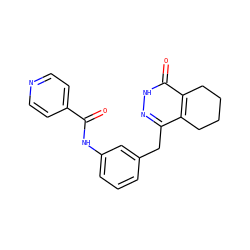 O=C(Nc1cccc(Cc2n[nH]c(=O)c3c2CCCC3)c1)c1ccncc1 ZINC000168462085