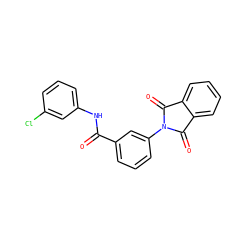 O=C(Nc1cccc(Cl)c1)c1cccc(N2C(=O)c3ccccc3C2=O)c1 ZINC000001194387