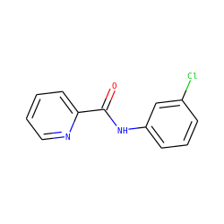 O=C(Nc1cccc(Cl)c1)c1ccccn1 ZINC000000362766