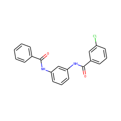 O=C(Nc1cccc(NC(=O)c2cccc(Cl)c2)c1)c1ccccc1 ZINC000008434701