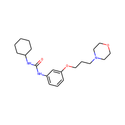 O=C(Nc1cccc(OCCCN2CCOCC2)c1)NC1CCCCC1 ZINC000040862265
