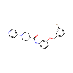 O=C(Nc1cccc(OCc2cccc(Br)c2)c1)C1CCN(c2ccncc2)CC1 ZINC000096285761