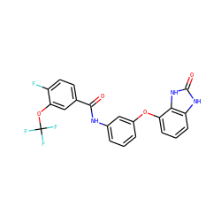 O=C(Nc1cccc(Oc2cccc3[nH]c(=O)[nH]c23)c1)c1ccc(F)c(OC(F)(F)F)c1 ZINC000045357004