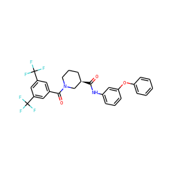 O=C(Nc1cccc(Oc2ccccc2)c1)[C@@H]1CCCN(C(=O)c2cc(C(F)(F)F)cc(C(F)(F)F)c2)C1 ZINC000096272120