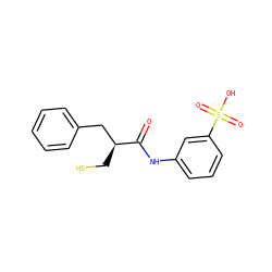 O=C(Nc1cccc(S(=O)(=O)O)c1)[C@@H](CS)Cc1ccccc1 ZINC000013449716