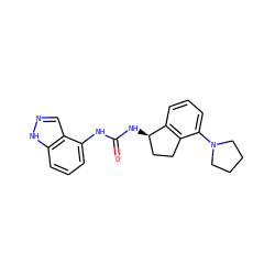 O=C(Nc1cccc2[nH]ncc12)N[C@@H]1CCc2c1cccc2N1CCCC1 ZINC000028964813