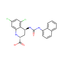 O=C(Nc1cccc2ccccc12)N[C@H]1C[C@H](C(=O)O)Nc2cc(Cl)cc(Cl)c21 ZINC000013455312