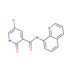 O=C(Nc1cccc2cccnc12)c1cc(Br)c[nH]c1=O ZINC000064528448