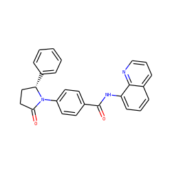 O=C(Nc1cccc2cccnc12)c1ccc(N2C(=O)CC[C@@H]2c2ccccc2)cc1 ZINC000096909094