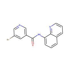 O=C(Nc1cccc2cccnc12)c1cncc(Br)c1 ZINC000000364197