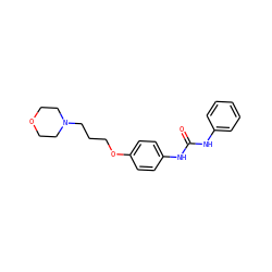 O=C(Nc1ccccc1)Nc1ccc(OCCCN2CCOCC2)cc1 ZINC000043072629