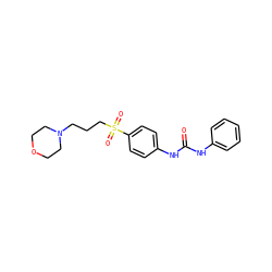 O=C(Nc1ccccc1)Nc1ccc(S(=O)(=O)CCCN2CCOCC2)cc1 ZINC000049053865