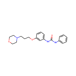 O=C(Nc1ccccc1)Nc1cccc(OCCCN2CCOCC2)c1 ZINC000042920764