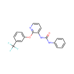 O=C(Nc1ccccc1)Nc1cccnc1Oc1cccc(C(F)(F)F)c1 ZINC000095591529