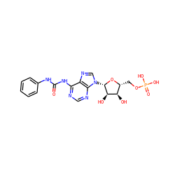 O=C(Nc1ccccc1)Nc1ncnc2c1ncn2[C@@H]1O[C@H](COP(=O)(O)O)[C@@H](O)[C@H]1O ZINC000029135333