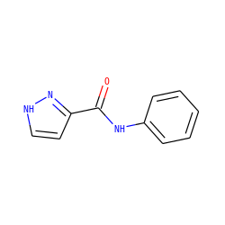 O=C(Nc1ccccc1)c1cc[nH]n1 ZINC000005286379