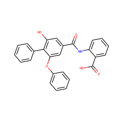 O=C(Nc1ccccc1C(=O)O)c1cc(O)c(-c2ccccc2)c(Oc2ccccc2)c1 ZINC000040976376