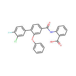O=C(Nc1ccccc1C(=O)O)c1ccc(-c2ccc(F)c(Cl)c2)c(Oc2ccccc2)c1 ZINC000013611215