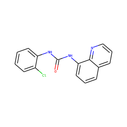 O=C(Nc1ccccc1Cl)Nc1cccc2cccnc12 ZINC000000028973