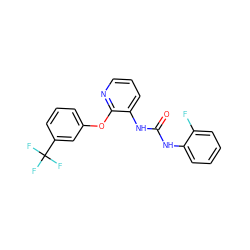 O=C(Nc1ccccc1F)Nc1cccnc1Oc1cccc(C(F)(F)F)c1 ZINC000095588486