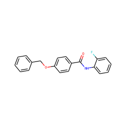 O=C(Nc1ccccc1F)c1ccc(OCc2ccccc2)cc1 ZINC000000037771