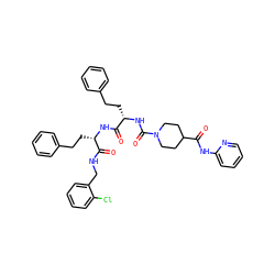 O=C(Nc1ccccn1)C1CCN(C(=O)N[C@@H](CCc2ccccc2)C(=O)N[C@@H](CCc2ccccc2)C(=O)NCc2ccccc2Cl)CC1 ZINC001772578944