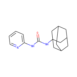O=C(Nc1ccccn1)NC12CC3CC(CC(C3)C1)C2 ZINC000004092940