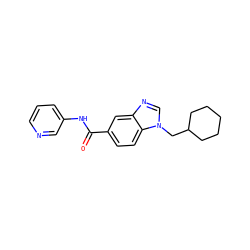 O=C(Nc1cccnc1)c1ccc2c(c1)ncn2CC1CCCCC1 ZINC000103265225