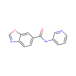 O=C(Nc1cccnc1)c1ccc2ncoc2c1 ZINC000103265267