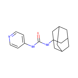 O=C(Nc1ccncc1)NC12CC3CC(CC(C3)C1)C2 ZINC000005800822