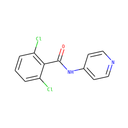 O=C(Nc1ccncc1)c1c(Cl)cccc1Cl ZINC000004045634