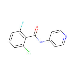O=C(Nc1ccncc1)c1c(F)cccc1Cl ZINC000016604122