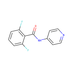 O=C(Nc1ccncc1)c1c(F)cccc1F ZINC000001054680