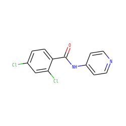 O=C(Nc1ccncc1)c1ccc(Cl)cc1Cl ZINC000000290615