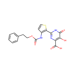 O=C(Nc1ccsc1-c1nc(C(=O)O)c(O)c(=O)[nH]1)OCCc1ccccc1 ZINC000003583342