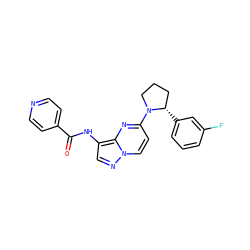 O=C(Nc1cnn2ccc(N3CCC[C@@H]3c3cccc(F)c3)nc12)c1ccncc1 ZINC000118394099